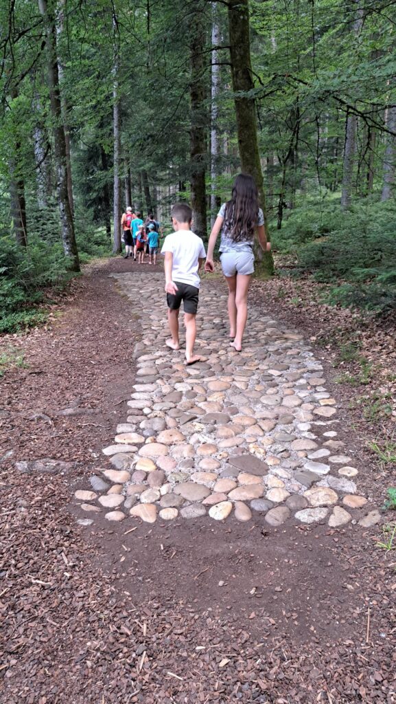 passeggiata a piedi nudi nel bosco-i sassi