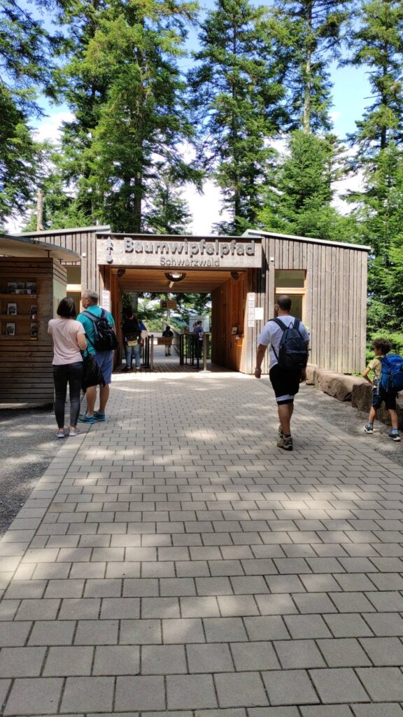 Sentiero sugli alberi in Germania; Baumwipfelpfad-ingresso